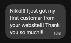 happy text from client